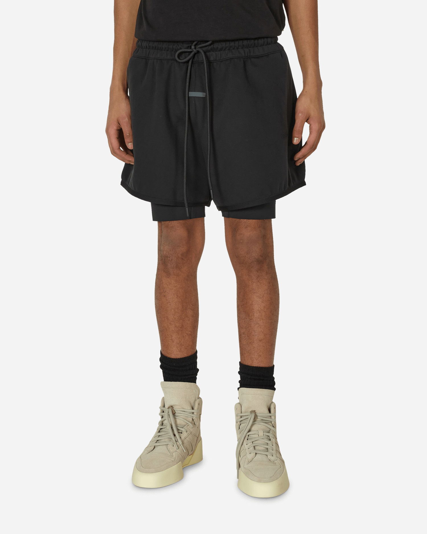 Къси панталони adidas Originals Fear of God Athletics Suede Fleece Shorts Black Черно | IS5302 001, 0