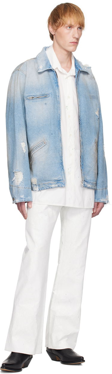 Панталони Maison Margiela MM6 Maison Margiela Painted Trousers Бяло | SH2KA0026 M35437, 3