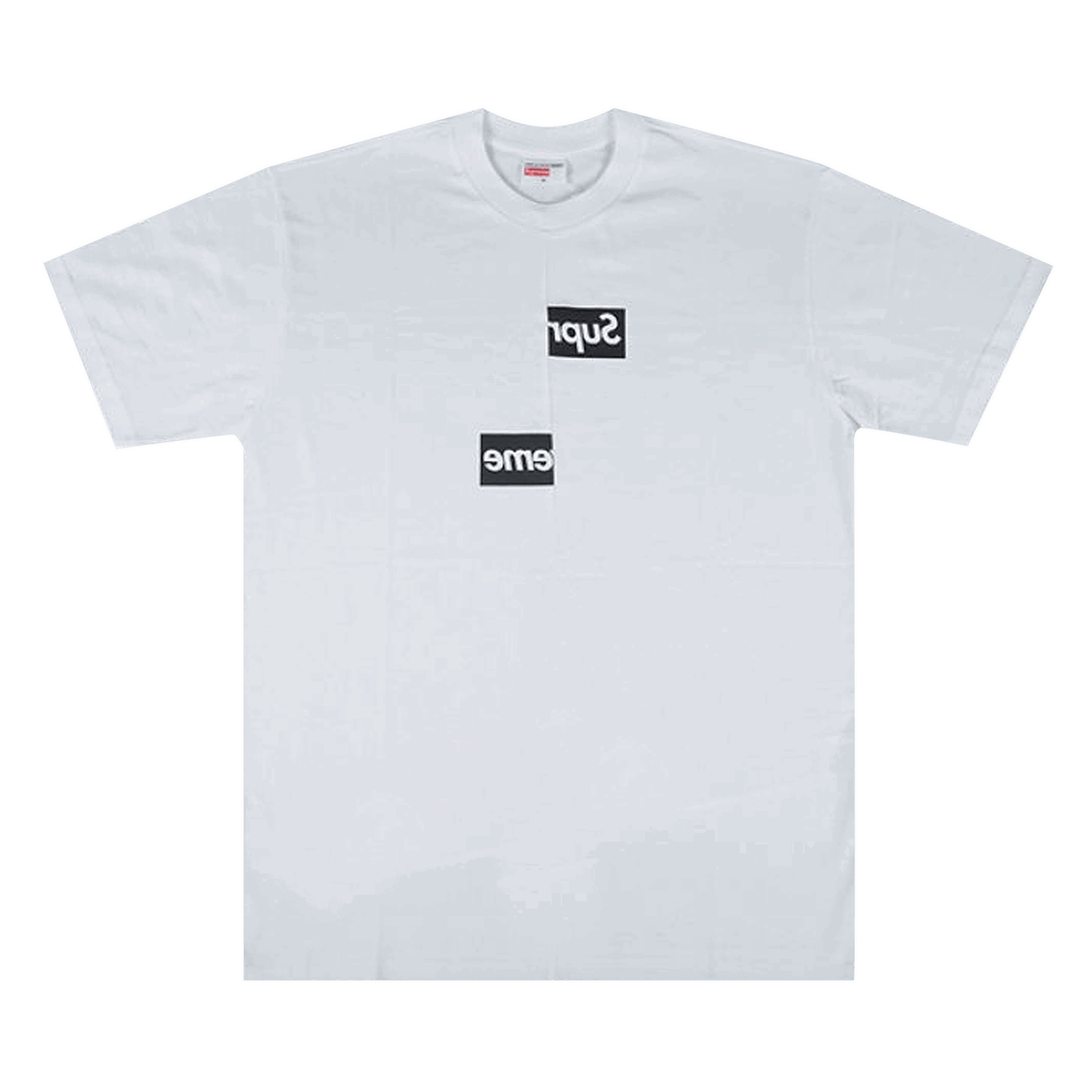 Тениска Supreme Comme des Garçons Shirt Split Box Logo T-Shirt Бяло | FW18KN2 WHITE, 0