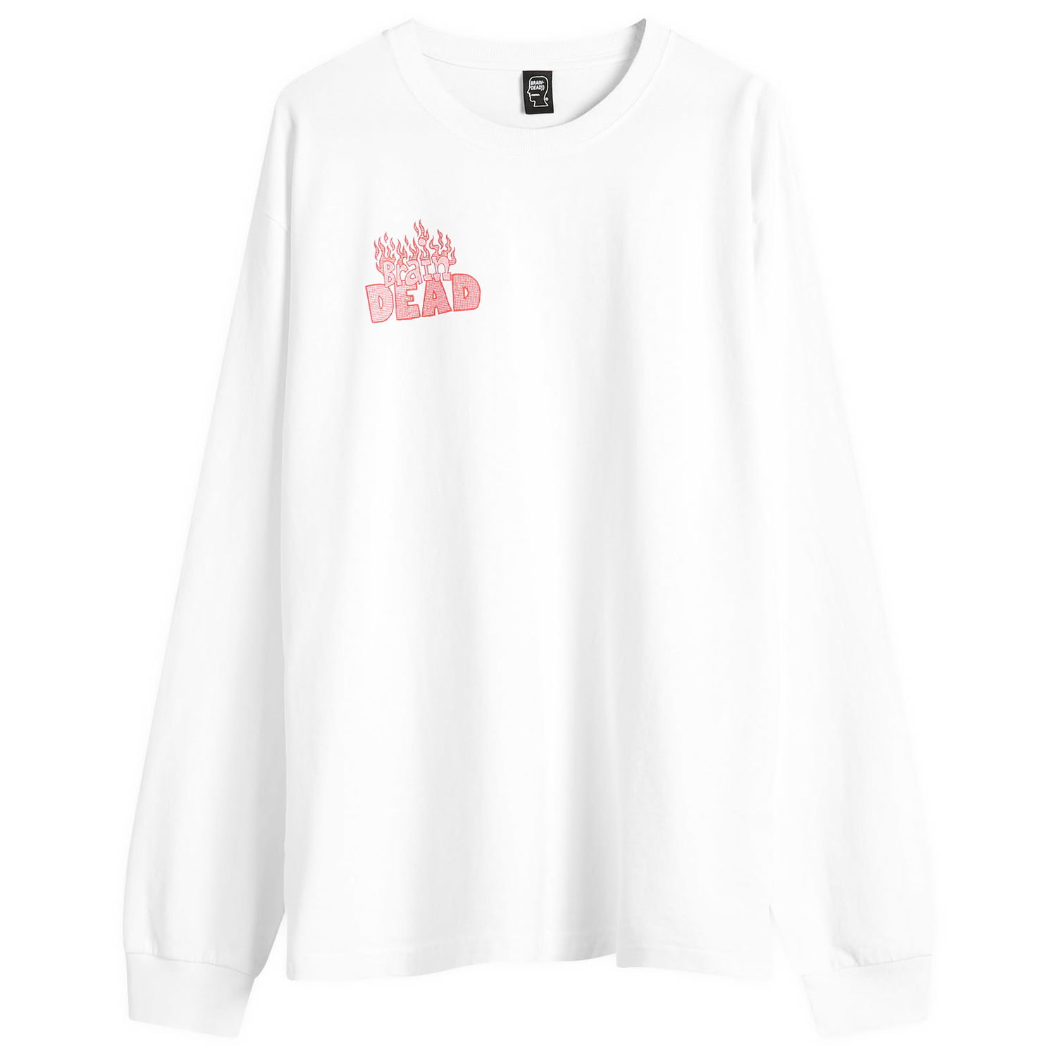 Тениска Brain Dead Brain Dead Judgement Long Sleeve T-Shirt, Size Large Бяло | BDP25T010044-WHT, 0