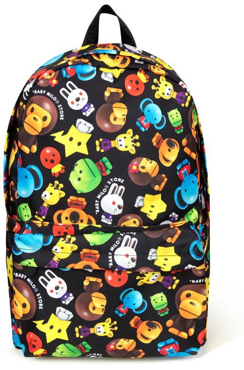 Раница BAPE Baby Milo All-Over Print Backpack Черно | 0MXBGW4224XAO, 1