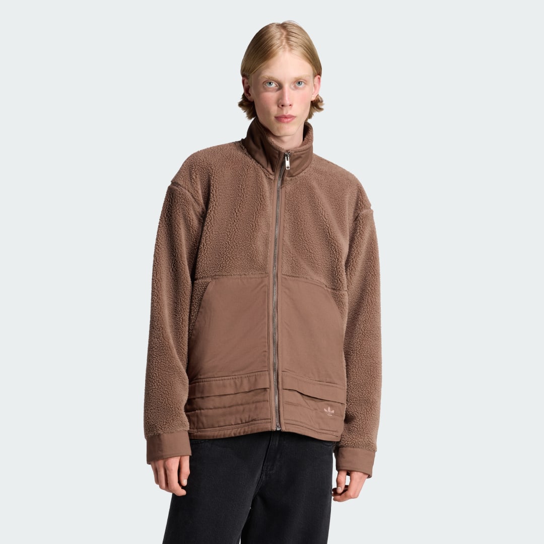 Яке adidas Performance Premium Essentials Polar Fleece Zip-Up Jacket Кафяво | JW3510, 0