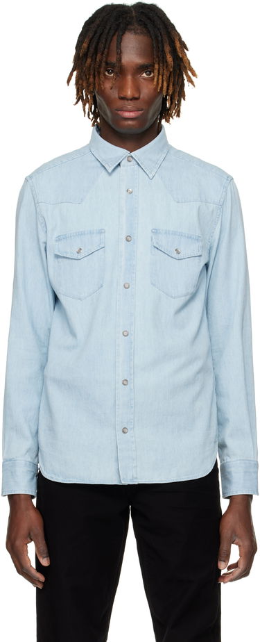 Риза Tom Ford TOM FORD Western Denim Shirt Синьо | HDS001-FMC130F24, 0