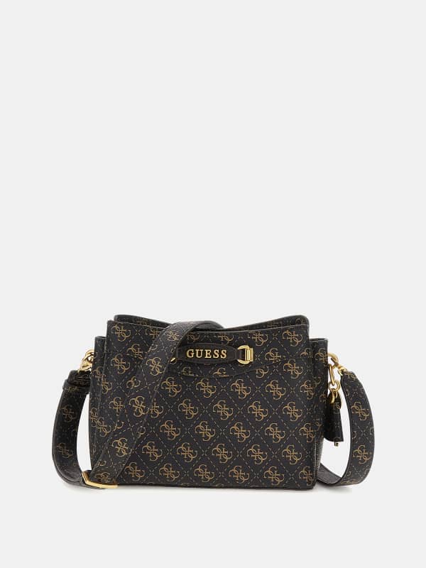 Дамска чанта GUESS Emera 4G Logo Mini Crossbody Bag Черно | HWSA9316120, 0