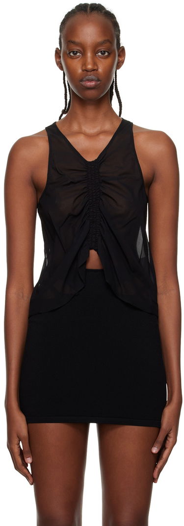 Потник Dion Lee Dion Lee Shirred Tank Top Черно | C3066P22, 0