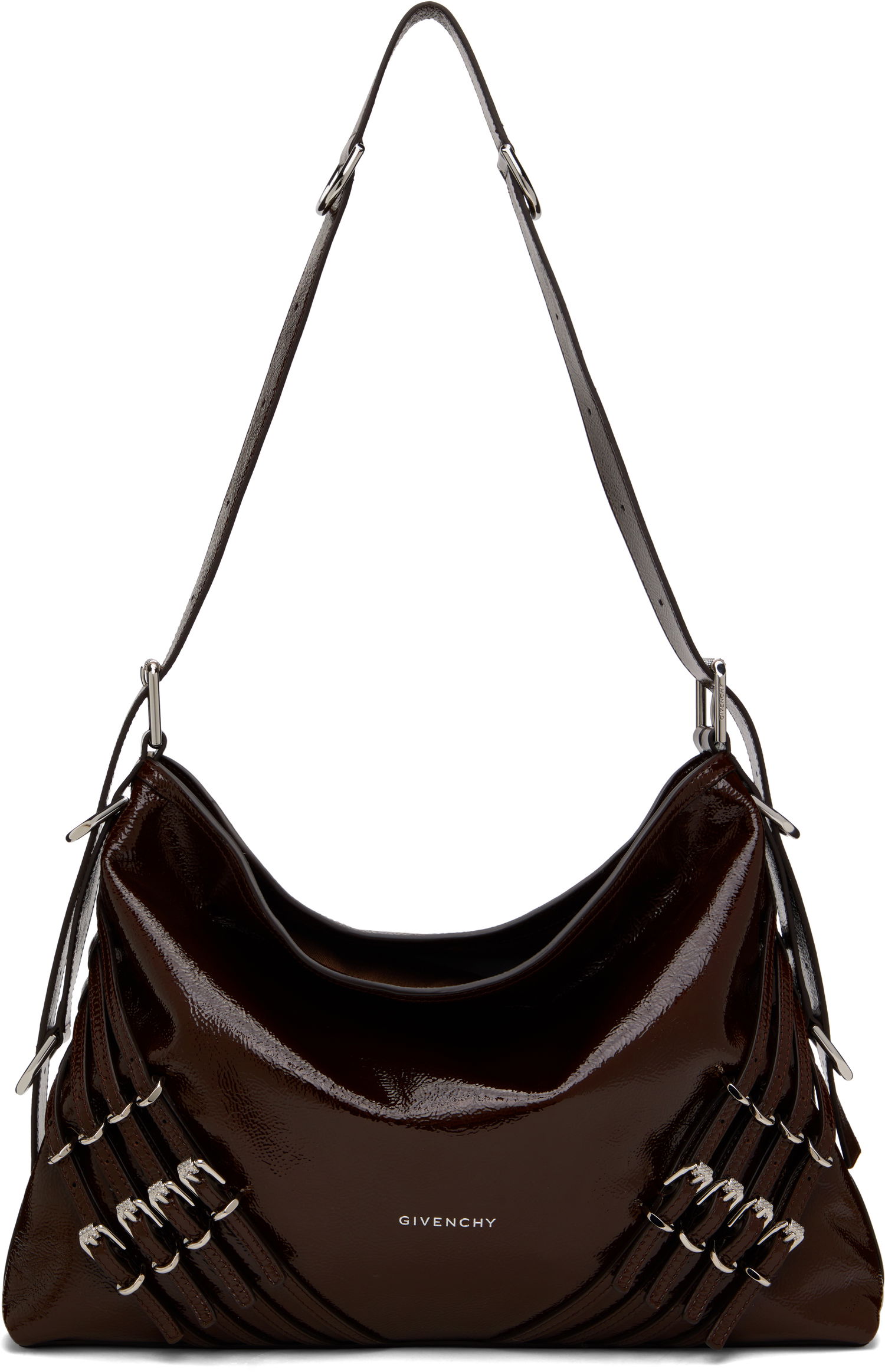 Чанта през рамо Givenchy Voyou Medium Shoulder Bag Кафяво | BB510BB25Y202, 0