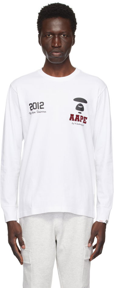 Тениска AAPE by A Bathing Ape AAPE by A Bathing Ape Basic Long Sleeve T-Shirt Бяло | AAPLTM1558XXNWHX, 0