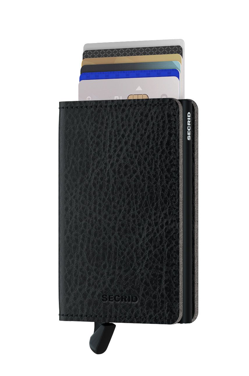 Портфейл Secrid Leather Wallet Черно | SVg.Black.Black, 1
