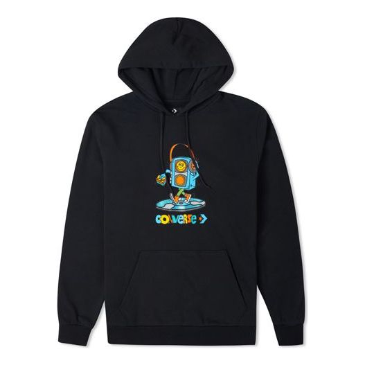 Суитчър Converse Converse Cartoon Logo Hoodie Черно | 10022917-A01