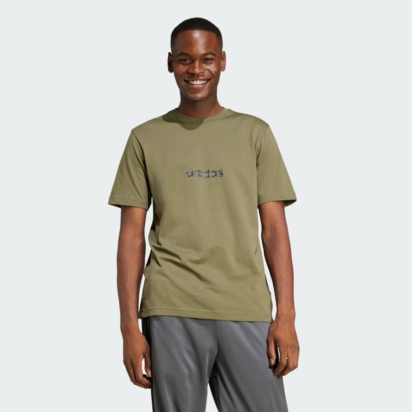 Тениска adidas Performance Camo Linear Graphic T-Shirt Зелено | JN1405