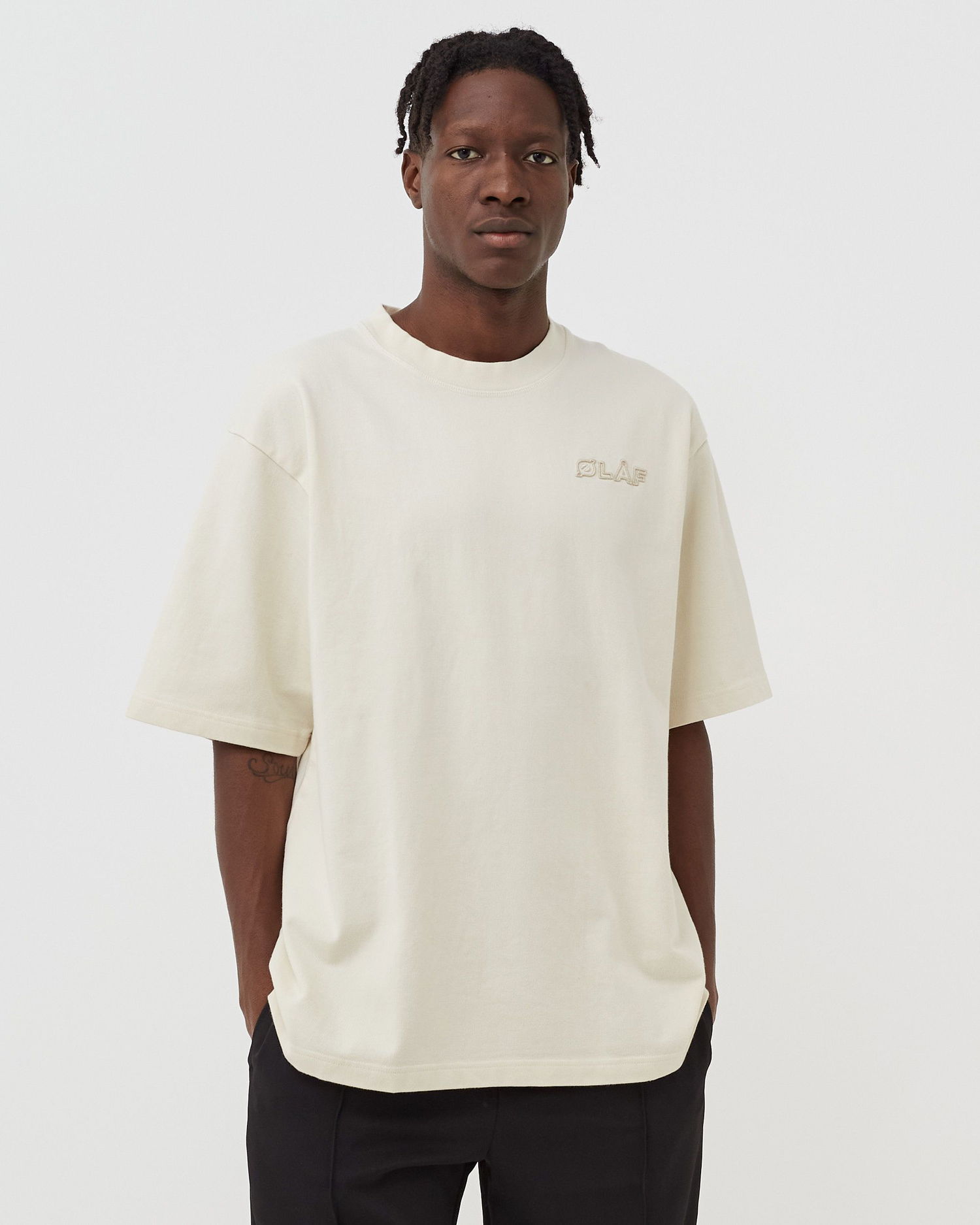 Тениска ØLÅF OLAF HEAVYWEIGHT STUDIO TEE Бяло | M990105-OFF-WHITE, 1