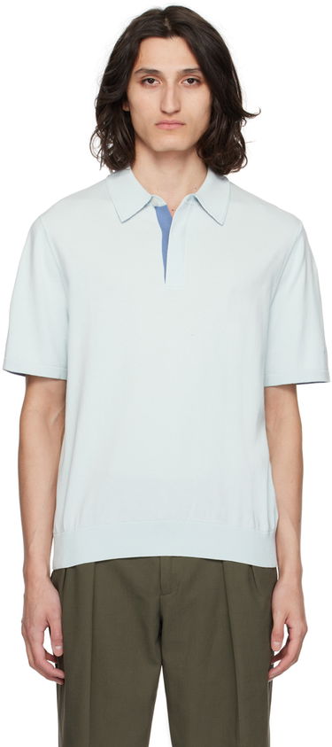 Поло тениска Paul Smith Paul Smith Spread Collar Polo Синьо | M1R-627Y-M02308-40, 0