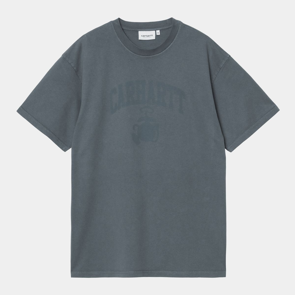 Тениска Carhartt WIP S/S Faded Pond Corps heavy stone wash T-Shirt Сиво | I036064_36, 0