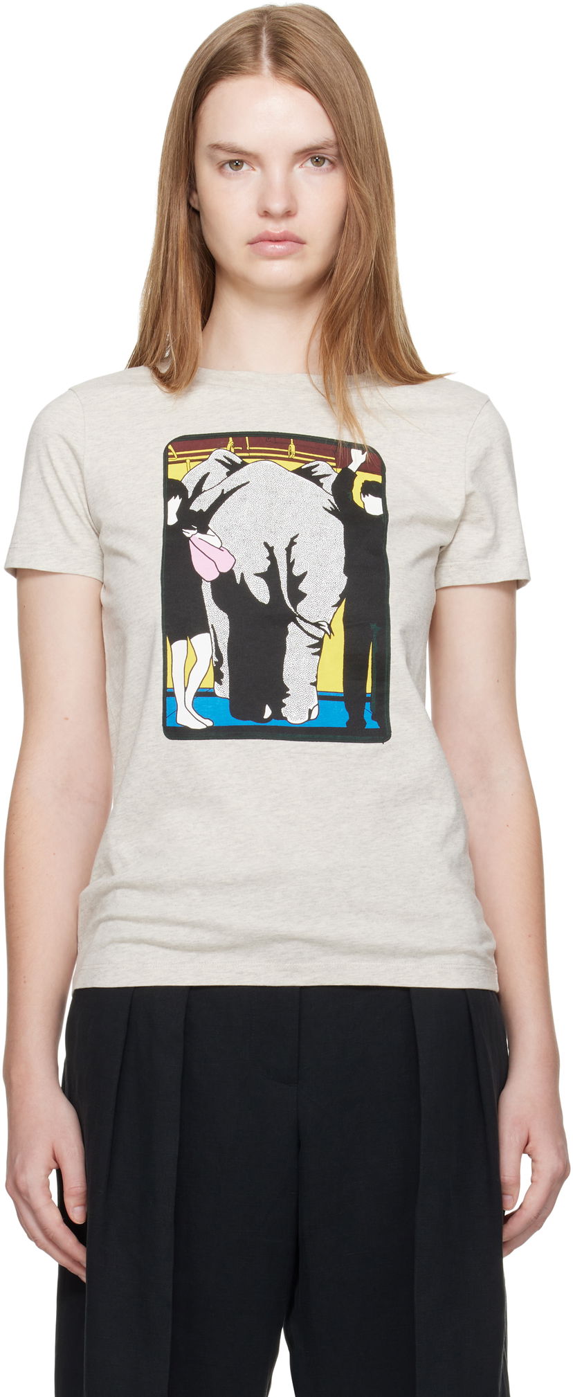 Тениска KENZO Kenzo Paris 'Kenzo City' Classic T-Shirt Сиво | FF62TS2534SO