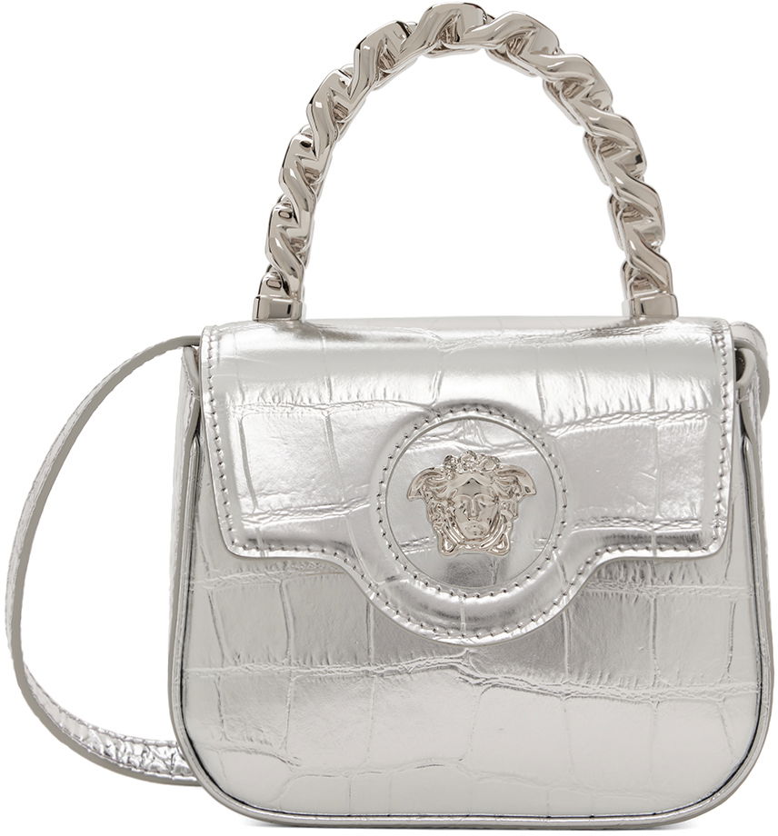 Чанта през рамо Versace Mini 'La Medusa' Bag "Silver" Металик | 1003016_1A10014_1E56P, 0