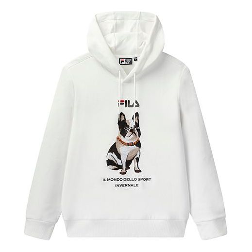 Суитчър FILA FILA Sports Embroidered Hoodie Бяло | F51M048216A-WT
