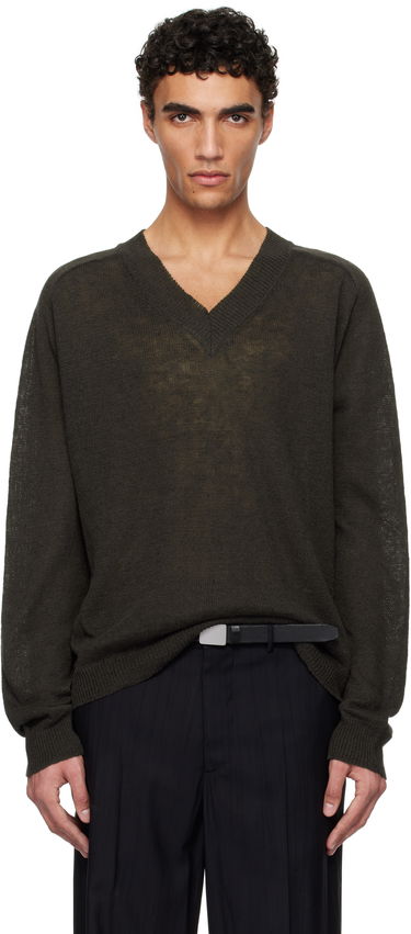 Пуловер OUR LEGACY OUR LEGACY Rue V-Neck Sweater Зелено | M2253RNG, 0
