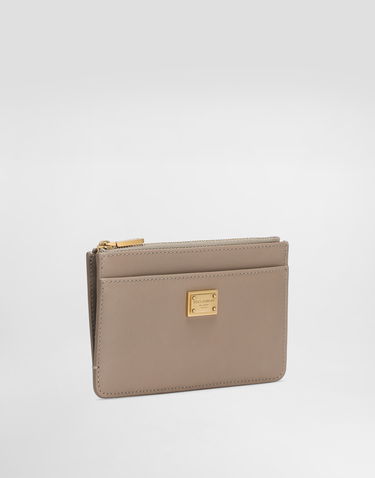 Портфейл Dolce & Gabbana Dolce & Gabbana Plongé Calfskin Card Holder Бежово | BI1261A9S258I399, 1