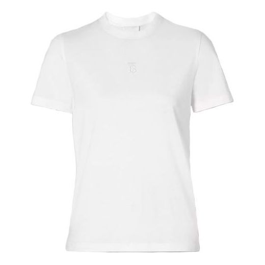 Тениска Burberry Burberry Monogram Motif Cotton T-Shirt Бяло | 80151861