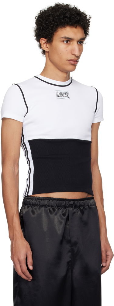 Тениска Jean Paul Gaultier Jean Paul Gaultier Color Block T-Shirt Бяло | 25/33-F-TS104P-J080-0100, 1