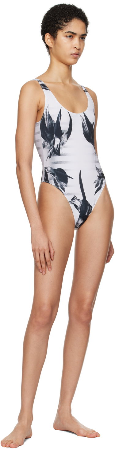 Бански Jean Paul Gaultier Jean Paul Gaultier 'The Flower Body Morphing Marinière' One-Piece Swimsuit Бяло | 25/33-F-MB026-J574-010200, 3