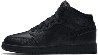 Кецове и обувки Jordan Air Jordan 1 Mid GS "Triple Black" Черно | 554725-091, 0
