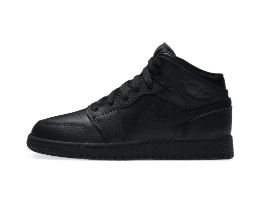 Лимитирано Издание Jordan Air Jordan 1 Mid GS "Triple Black" Черно | 554725-091
