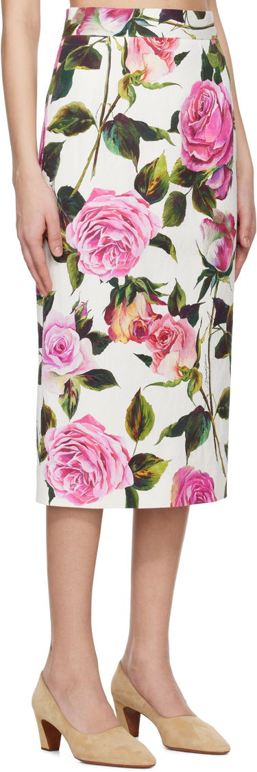 Пола Dolce & Gabbana Dolce&Gabbana Rose Printed Pencil Midi Skirt Многоцветен | F4CVPT FSRQJ, 1