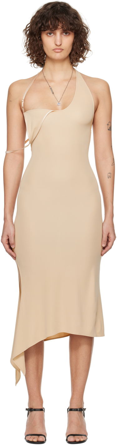 Pокля Courrèges Courrèges Undressed Jersey Maxi Dress Бежово | 125JRO480JS0145, 0