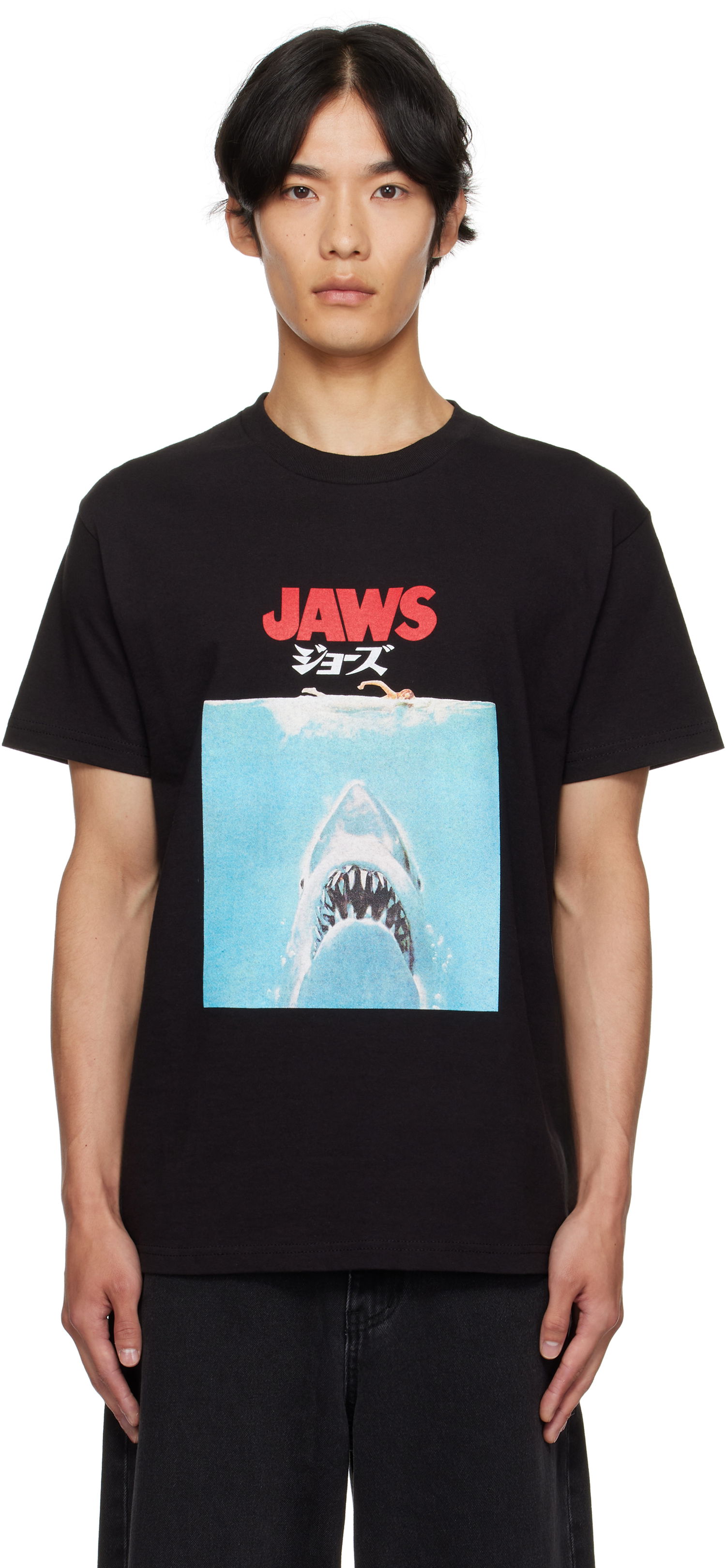 Тениска WACKO MARIA WACKO MARIA 'Jaws' Graphic Crew Neck T-Shirt Черно | JAWS-WM-TEE01, 0