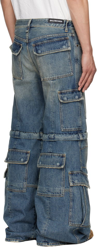 Дънки Balenciaga Balenciaga Flared Cargo Jeans Синьо | 783694THW25, 2