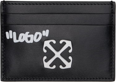 Портфейл Off-White Off-White Jitney Quote Leather Card Holder Черно | OWND027C99LEA0021001, 0