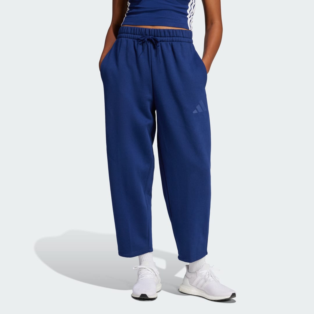 Спортни панталони adidas Performance Fleece Barrel Pants Синьо | JD9977, 0