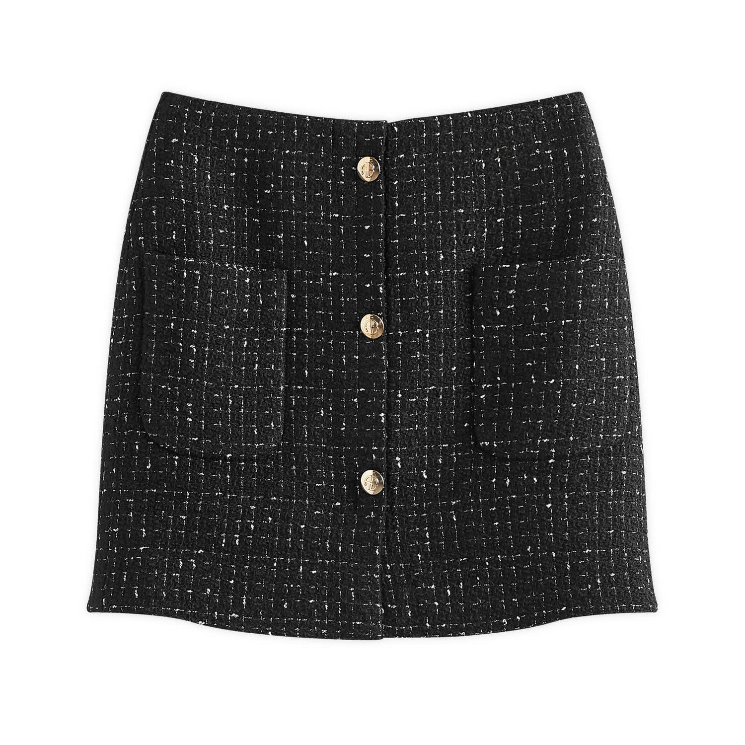 Пола Anine Bing Mateo Tweed Mini Skirt Черно | A-04-3327-CAE28, 1