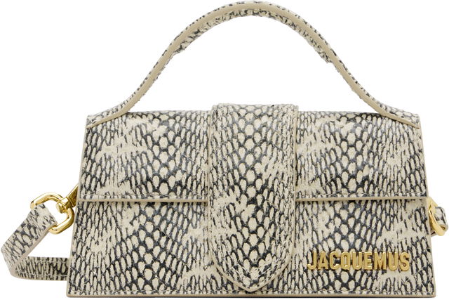 Python-Embossed 'The Bambino' Top Handle Bag