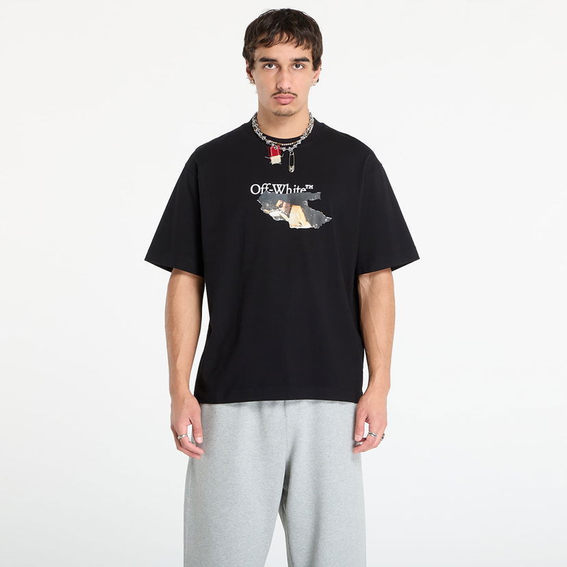 Тениска Off-White Off-White Paint Arrow Skate Short Sleeve T-Shirt Черно | OMAA120F25JER00U1001
