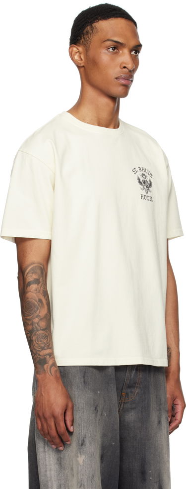 Тениска Rhude Rhude 'St. Rhude' Seal Graphic T-Shirt Бяло | RHPF25TT01012, 4