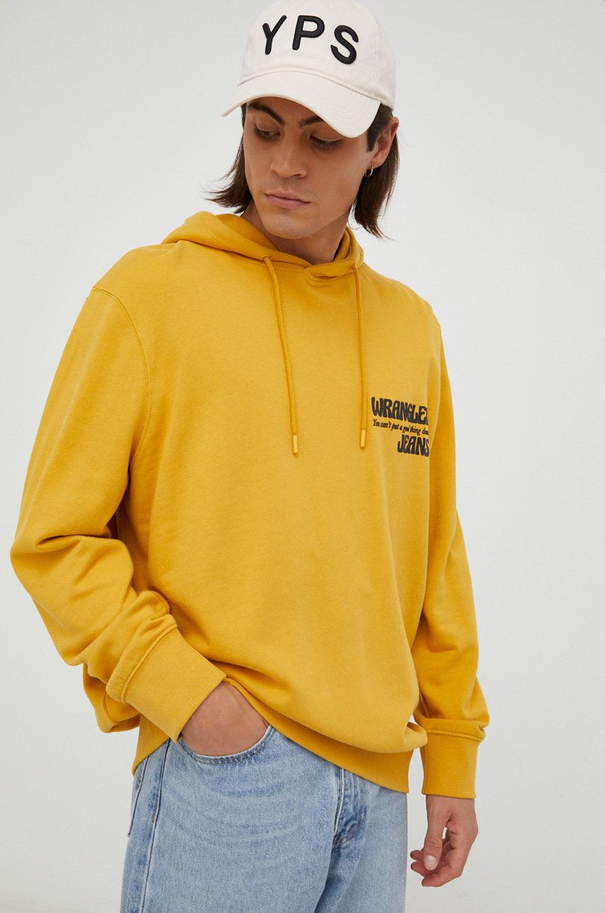 Суитчър Wrangler Slogan Hoodie Жълто | W666ILX5O, 0