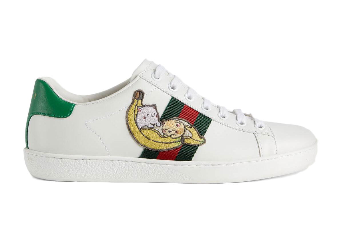 Кецове и обувки Gucci Ace 'Bananya' (W) Бяло | _661663 0FI60 9112, 0