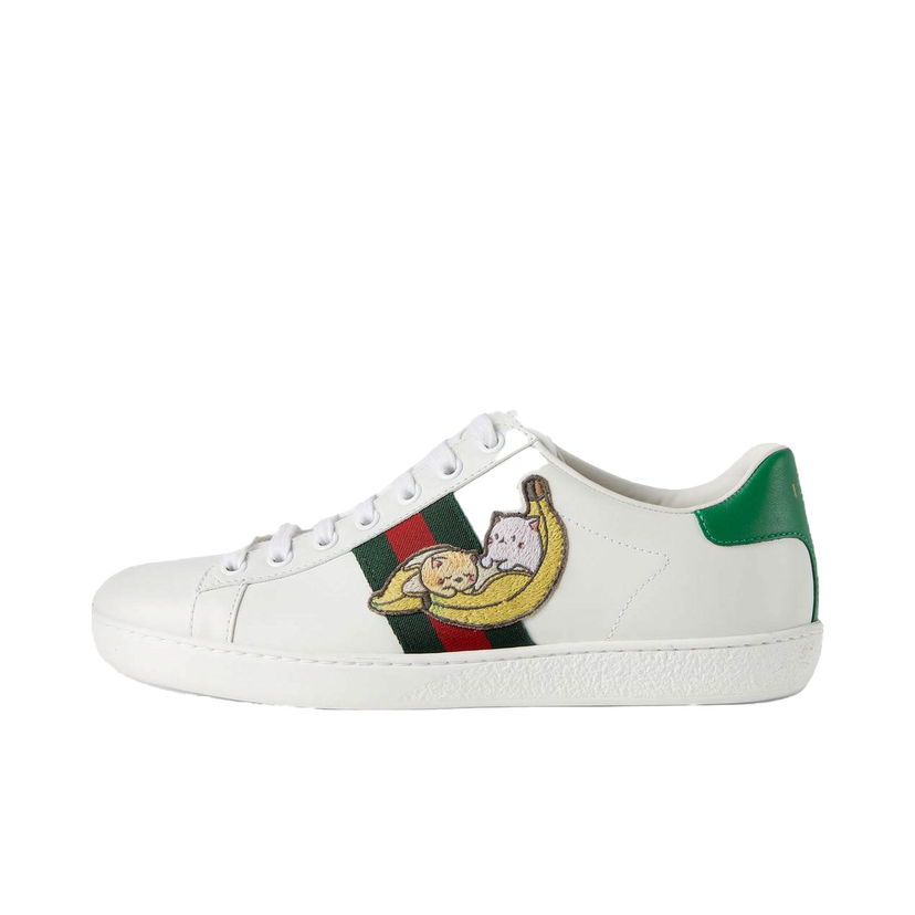 Кецове и обувки Gucci Ace 'Bananya' (W) Бяло | _661663 0FI60 9112