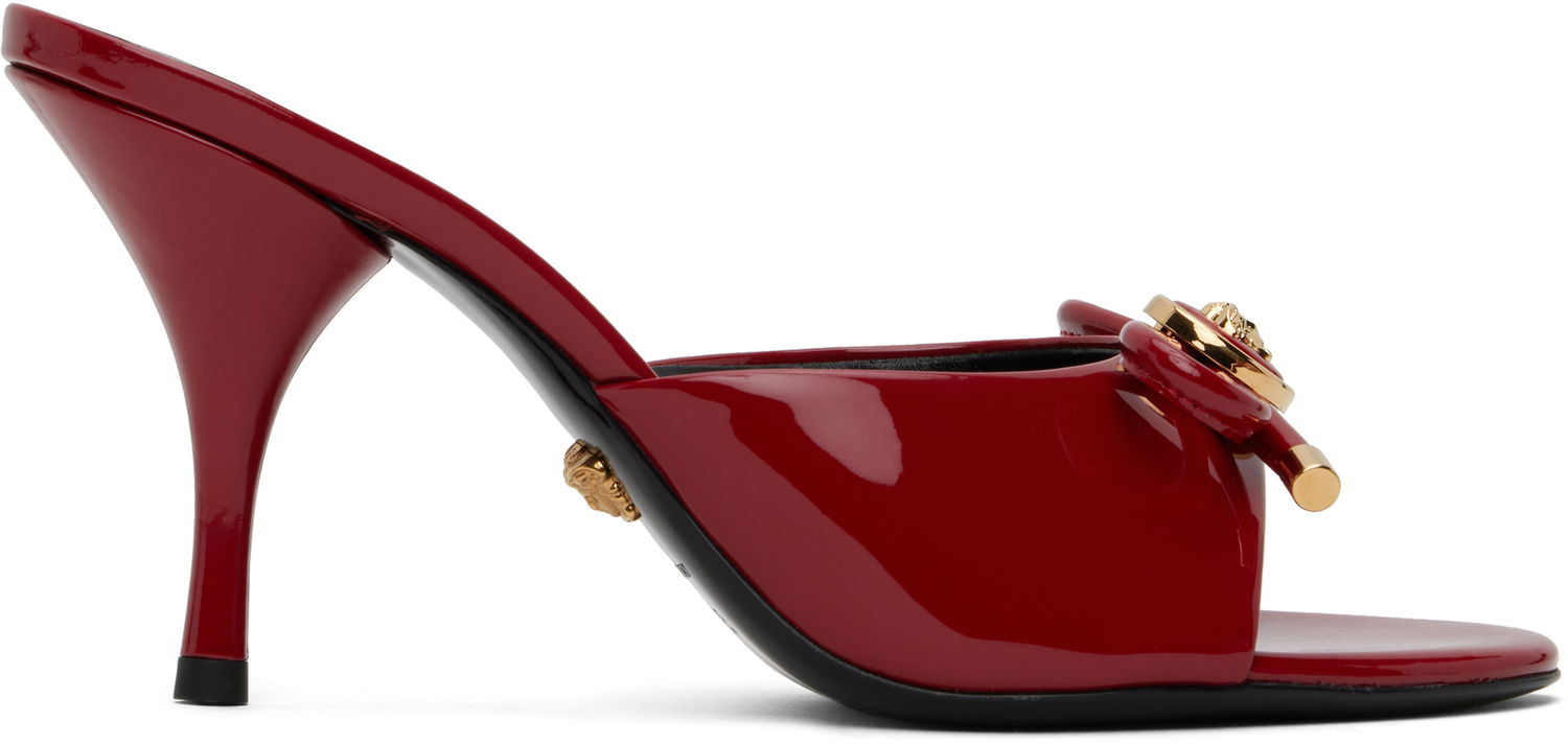 Грижа за обувките Versace Versace Opera Bow Patent Heeled Sandals Червено | 1018239_D2VE_1RB3V, 0