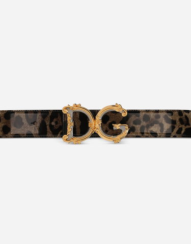 Колани Dolce & Gabbana Dolce & Gabbana DG Girls Animal Print Leather Belt Кафяво | BE1517AM568HA93M, 3