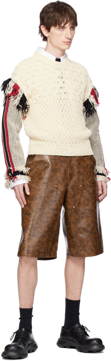 Пуловер Andersson Bell Andersson Bell Tassel Sleeve Oversized Knit Sweater Бяло | atb1258u, 3