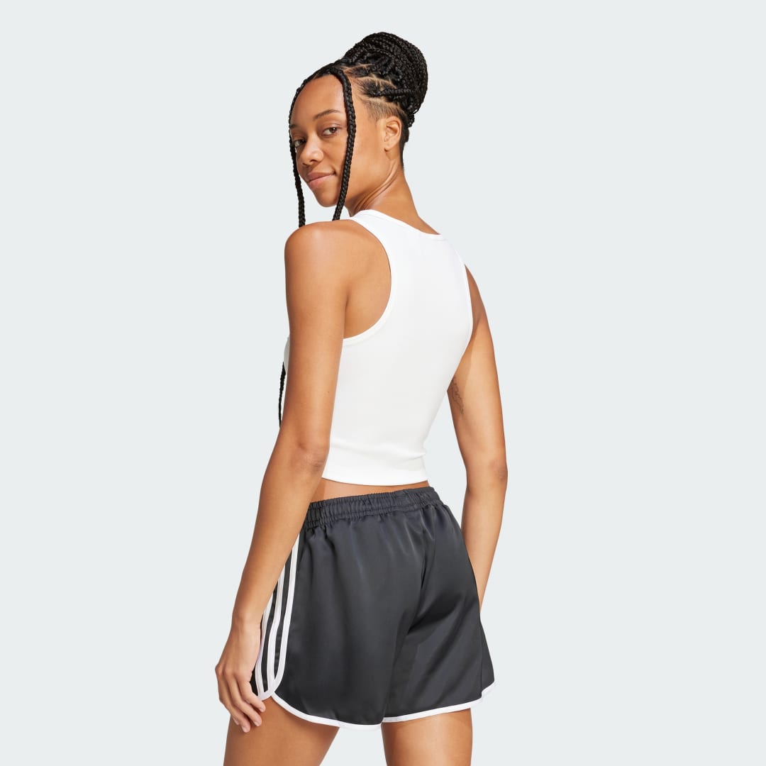 Потник adidas Performance Ribbed Crop Tank Top Бяло | JC9007, 1