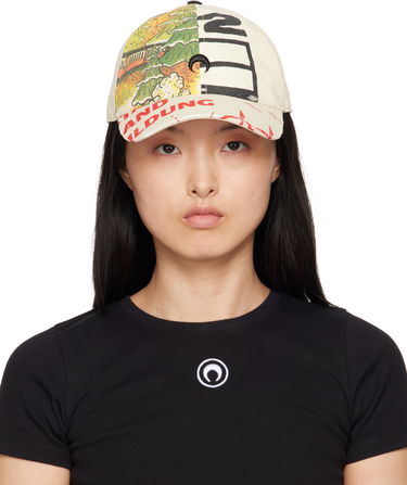 Шапка с козирка Marine Serre Marine Serre Regenerated Tote Bags Baseball Cap Бежово | UHG048A UWOV0009, 0
