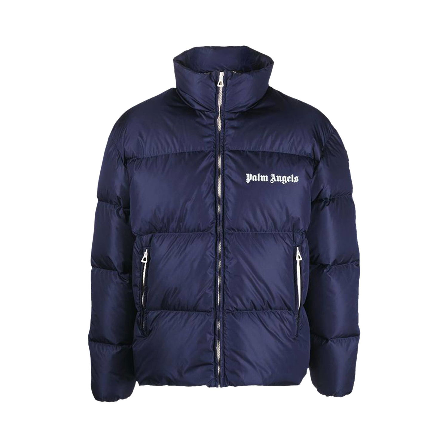 Пухо яке Palm Angels Classic Track Down Jacket Тъмно синьо | PMED019F22FAB0014601, 1