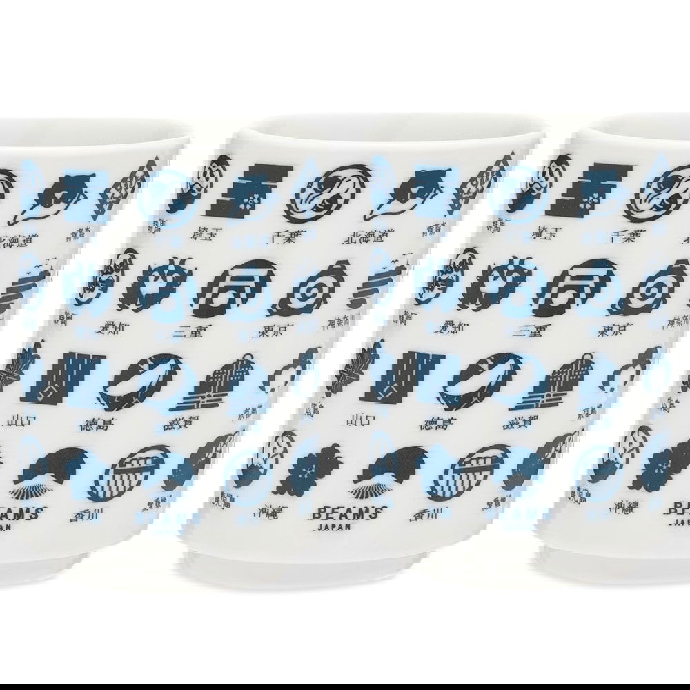 Домашен декор BEAMS BEAMS JAPAN Todofuken Ceramic Cup Set Бяло | 56710390950-78, 1