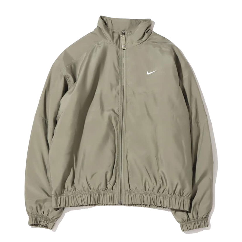 Яке бомбър Nike Solo Swoosh Satin Bomber Jacket (Asia Sizing) Light Army Сиво | DN1267-320