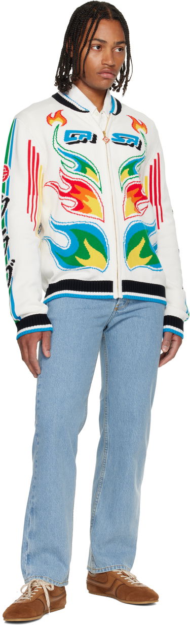 Яке бомбър Casablanca Flame Laurel Cotton Knit Casa Club Jacket Многоцветен | M-AW25-KW-1100-01, 3