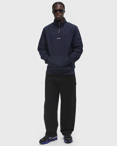 Пуловер ØLÅF Olaf Block Zip Mock Neck Sweatshirt XL Тъмно синьо | M200201-NAVY, 1